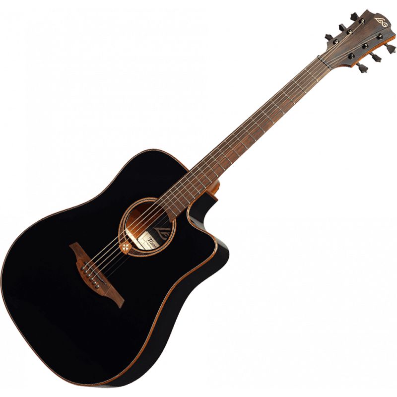 Lag Guitars T118DCE-BLK Dreadnought cutaway electro black
