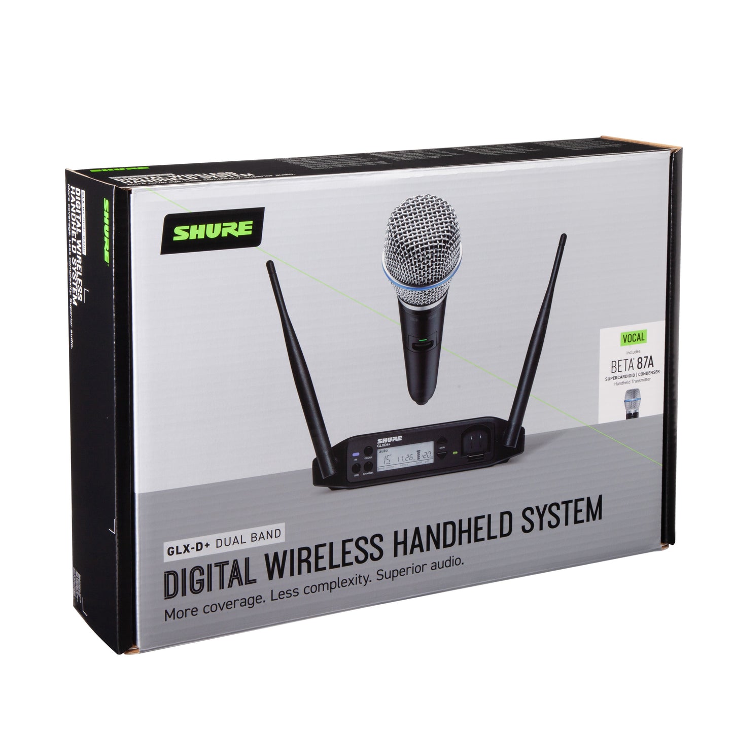 Shure GLXD24+E/B87A-Z4 trådlöst mikrofonsystem med BETA®87A mikrofonsystem