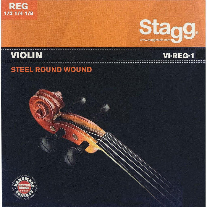 Stagg 1/2 &amp; 1/4 &amp; 1/8 violinsträngsset, rundlindat stål, extra extra lätt