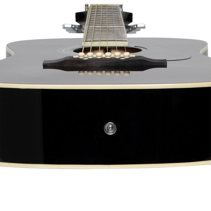 Stagg 3/4 Black Dreadnought Akustisk Gitarr Med Basswood Topp