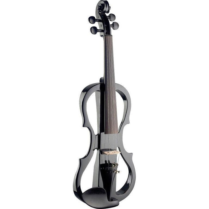 Stagg 4/4 elektrisk fiolset med svart elektrisk fiol, mjukt fodral och hörlurar