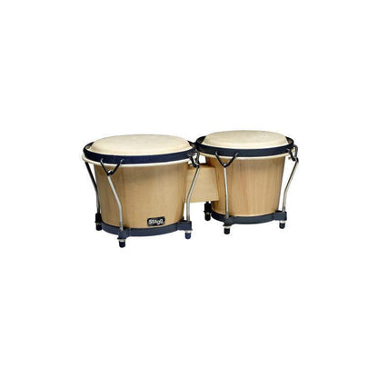 Stagg BW-70-N traditionel trækbongo – 6" & 7" naturfinish
