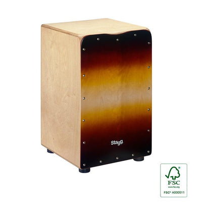 Stagg CAJ-50M-SB Cajón i birketræ m/sunburst front