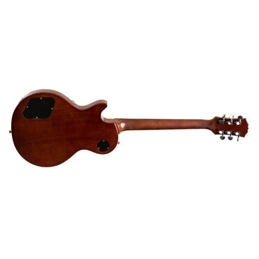 Stagg Deluxe-serien, massiv mahogni med AAA-flammet ahorntop, Vinrød