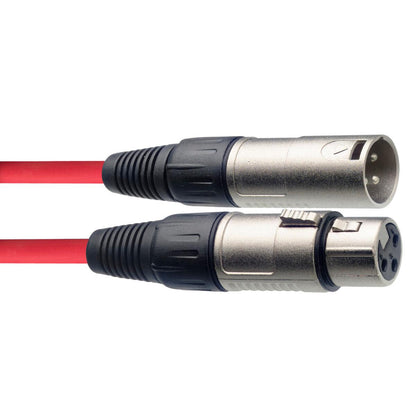 Stagg Microphone Cable, Xlr/Xlr (M/F), 6 M (20'), Red
