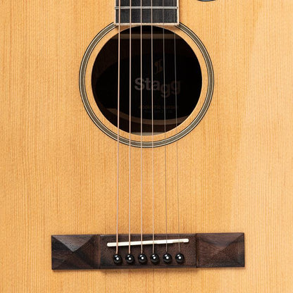 Stagg SA45 DCE-LW Dreadnought western guitar med grandæk og P.U.