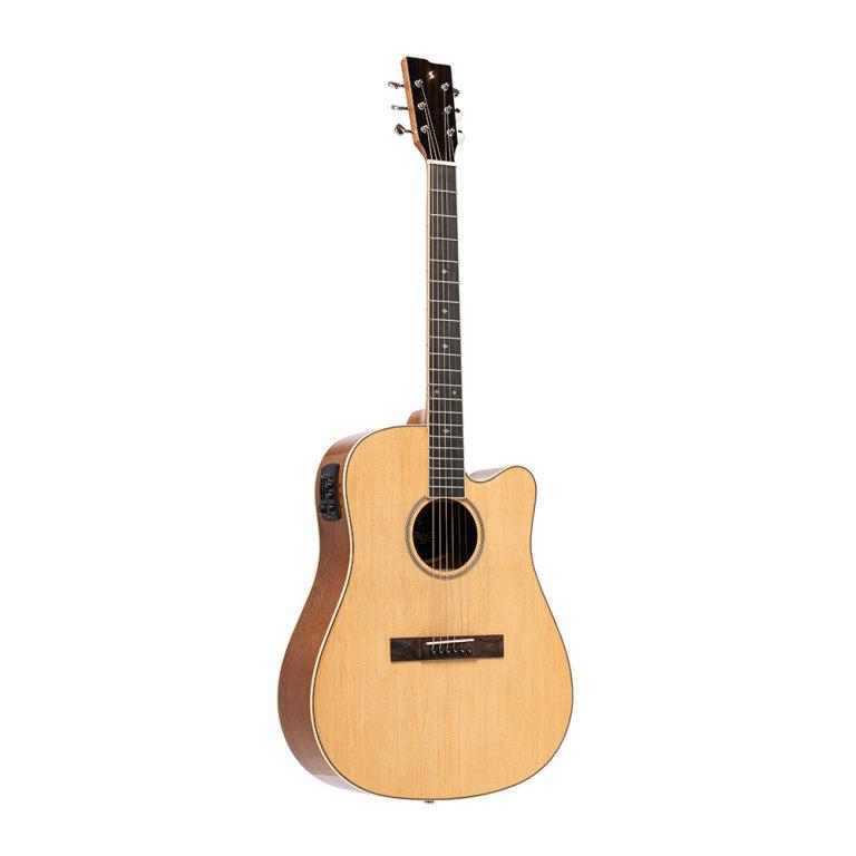 Stagg SA45 DCE-LW Dreadnought western guitar med grandæk og P.U.