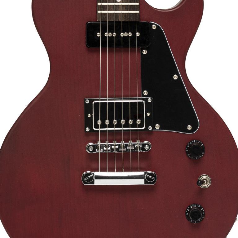 Stagg SEL-HB90 CHERRY LP type el-guitar m/P90