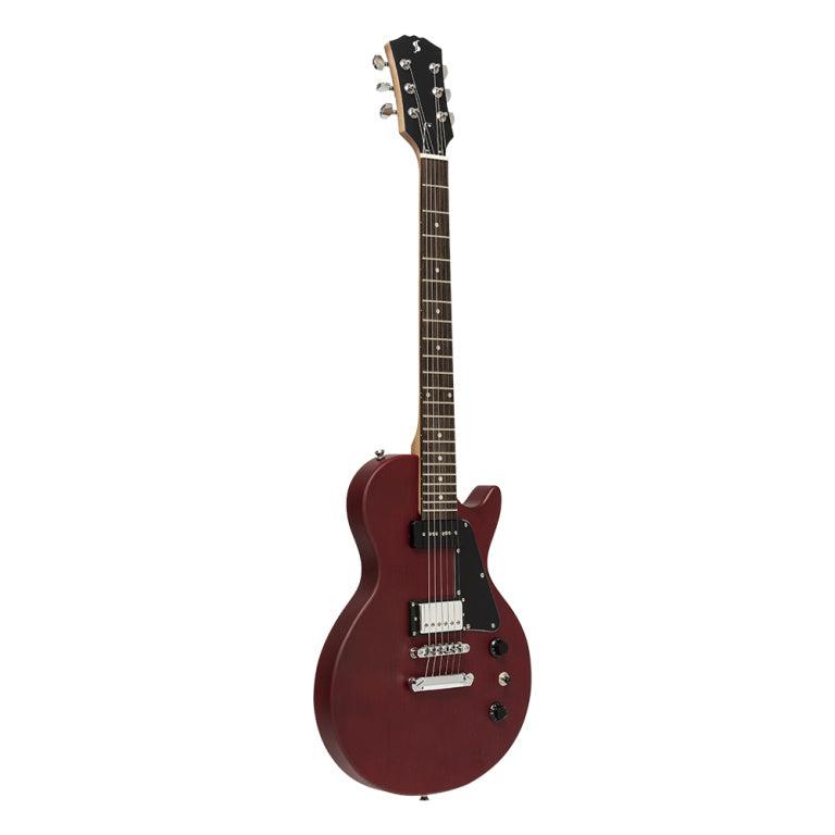 Stagg SEL-HB90 CHERRY LP type el-guitar m/P90