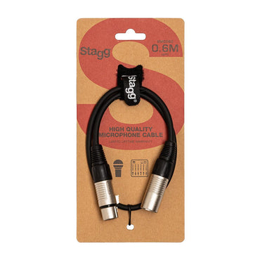 Stagg mikrofonkabel, Xlr/Xlr (M/F), 60 cm (2")
