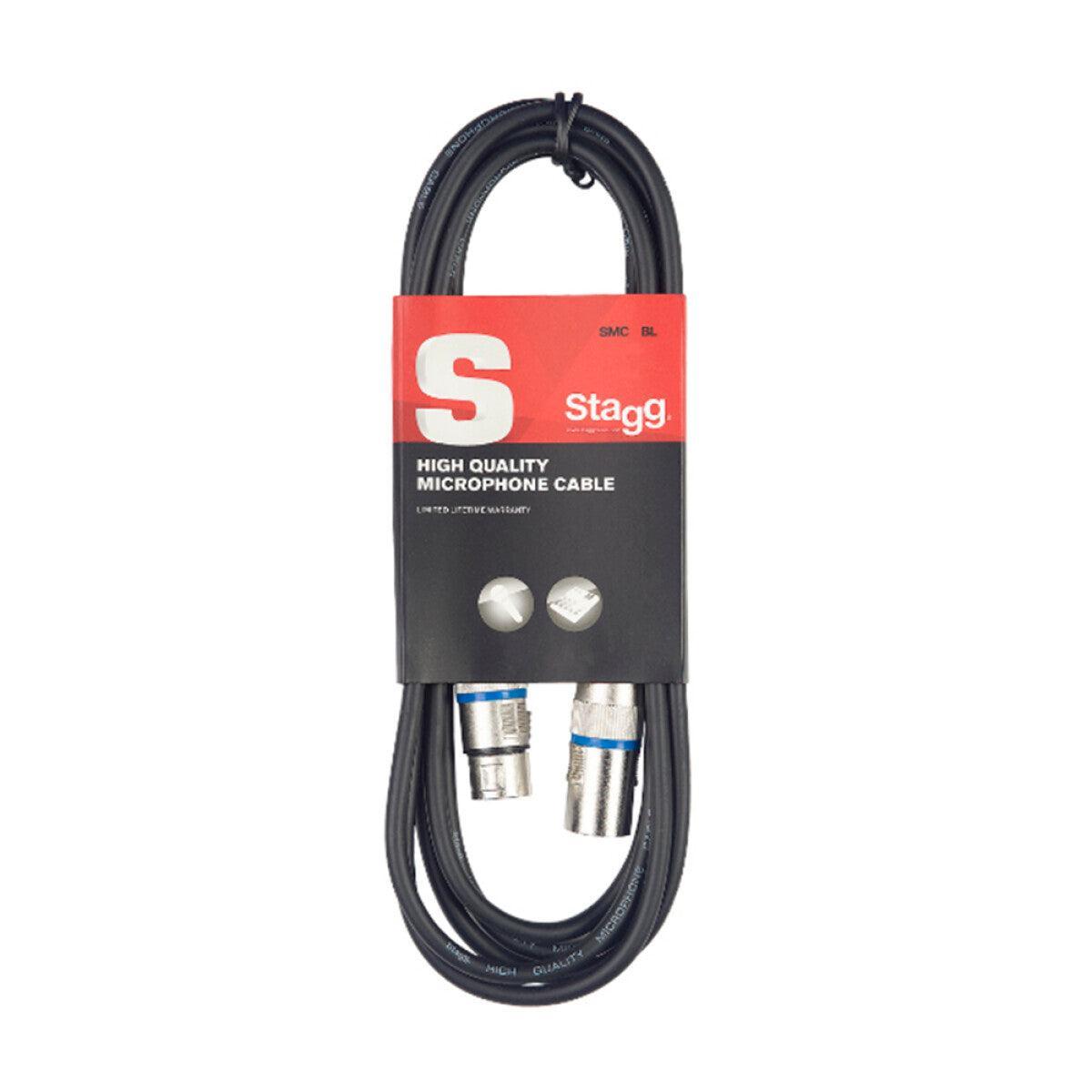 Stagg mikrofonkabel, Xlr/Xlr (M/F), 6 M (20'), blå