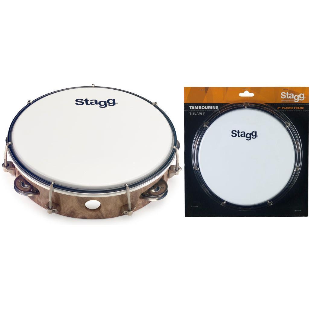 Stagg TAB-108P/WD – 8" Stembar Tamburin (Wood)