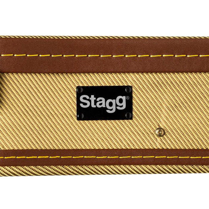 Stagg Tweed Deluxe Hardshell-fodral i vintagestil för barytonukulele