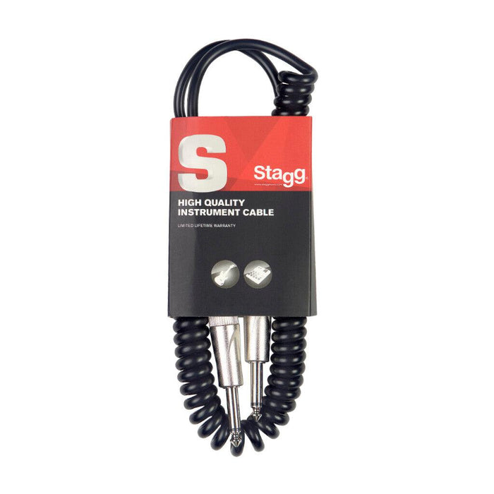 Stagg instrumentkabel, jack/jack (M/M), 6 M (20"), lindad, S-serien