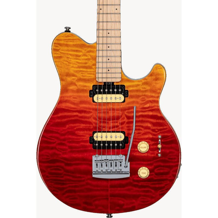 Sterling By Music Man Axis AX3QM, Spectrum Red