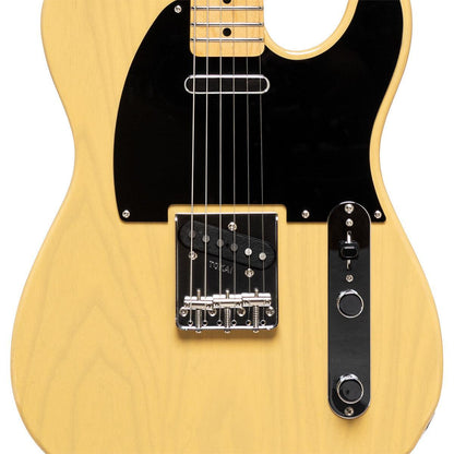 TOKAI TTE118 OWB/M Vintage solid body electric guitar, maple fingerboard, Off White Blond finish + case