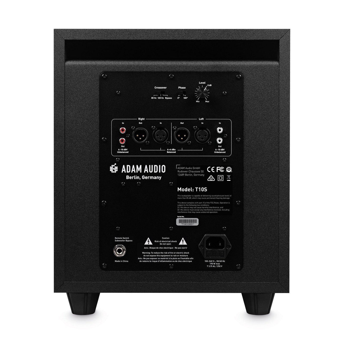 ADAM T10 S Aktiv Subwoofer 130W / 1x 10"