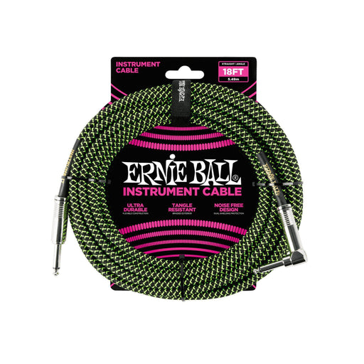 Ernie Ball 6082 Instrument kabel i stof 5,4 m - BORG SOUND