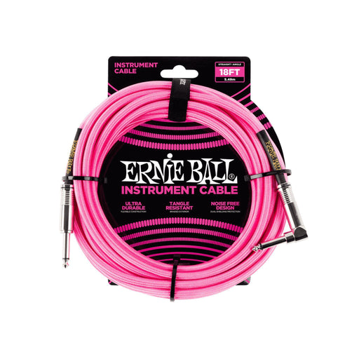 Ernie Ball 6083 Instrument kabel i stof 5,4 m - BORG SOUND