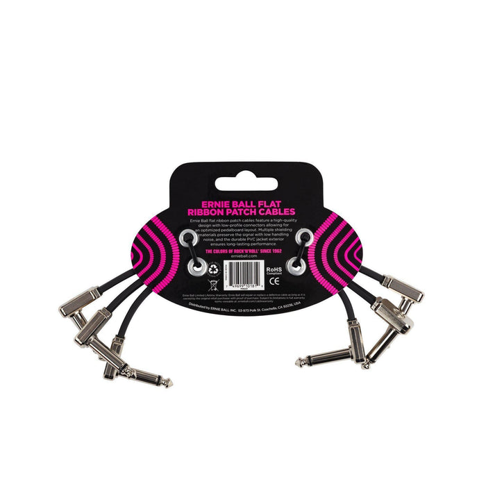 Ernie Ball 6221 Patch Cable Flat 3 pk. 15 cm 