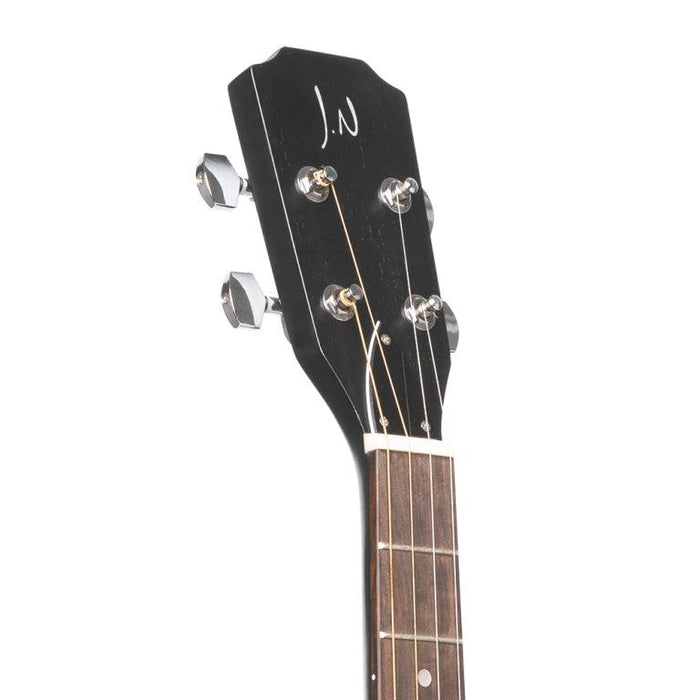 JN Guitars CASK-HOGSCOAL Akustisk-elektrisk cigarrboxgitarr med 4 strängar och sapeldäck