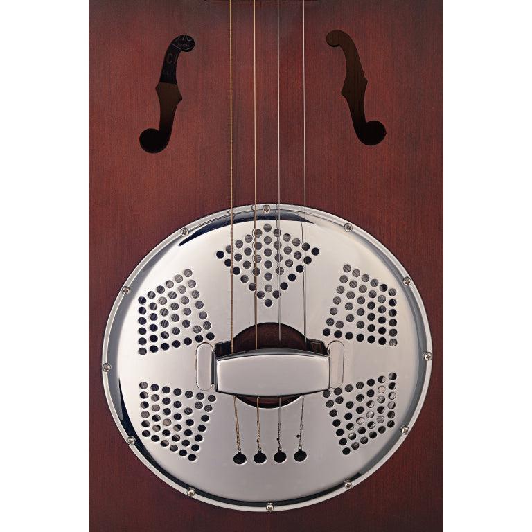 JN Guitars CASK-PUNCHEON akustisk cigarrlåda gitarr med 4 strängar, resonator, gran topp