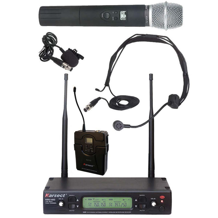 Karsect KRU-482 KST7U-KLT7 Trådlös Dual Microphone Kit 
