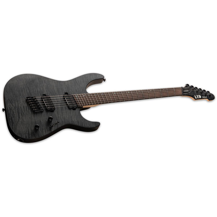 LTD M-1000 MULTI-SCALE STBLKS SE THRU BLACK SATIN M-serien gitarrer