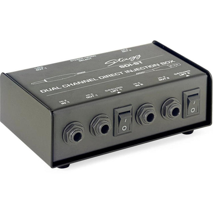 Stagg 2-Kanals, Passiv Di Box Med Mono/Stereo Switch