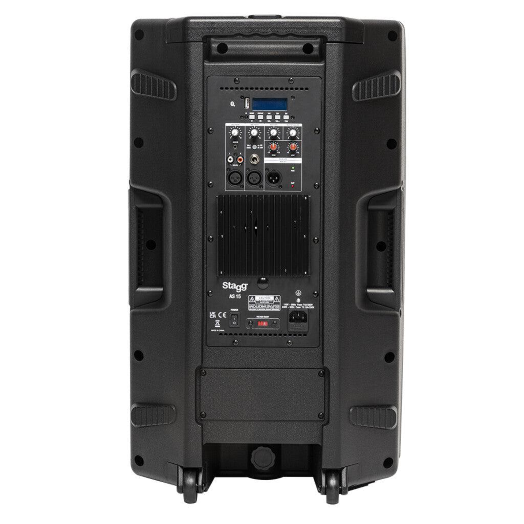 Stagg AS15B EU Active Speaker med batteri och trådlösa mikrofoner 