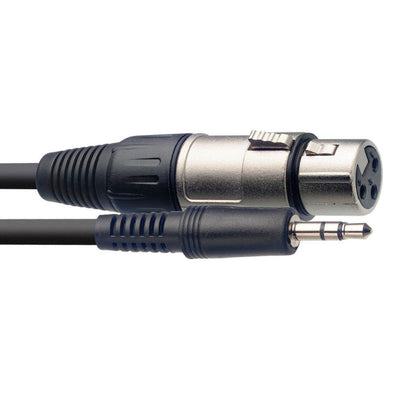 Stagg ljudkabel, XLR/minijack (F/M), 3 m