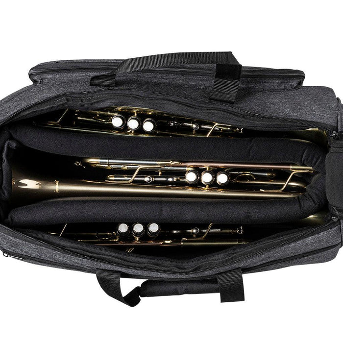 Stagg-väska för 3 trumpeter, svart