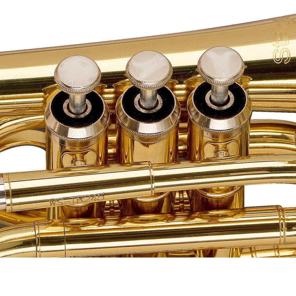 Stagg Bb Pocket Trumpet, Ml-Bore, mässingskroppsmaterial