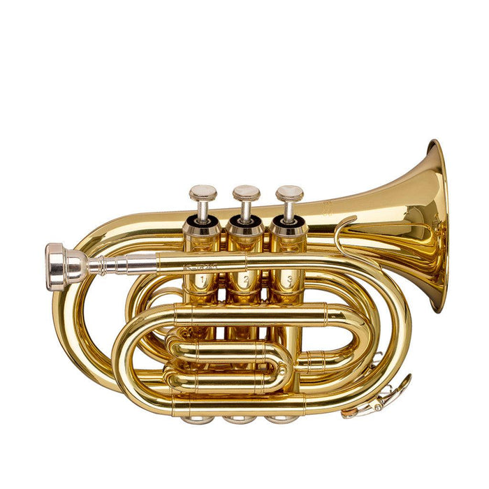 Stagg Bb Pocket Trumpet, Ml-Bore, mässingskroppsmaterial