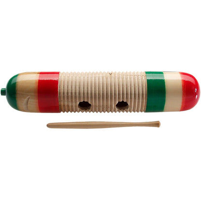 Stagg GUC-142 Mexikansk stil - Guiro i trä, cylinderformad, med skrapa