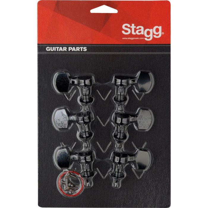 Stagg KG371BK 3L + 3R mekanik för el- och westerngitarr, svart