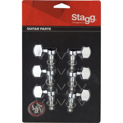 Stagg KG371CR 3L + 3R Mekanikker til el- og western guitar, Chrome