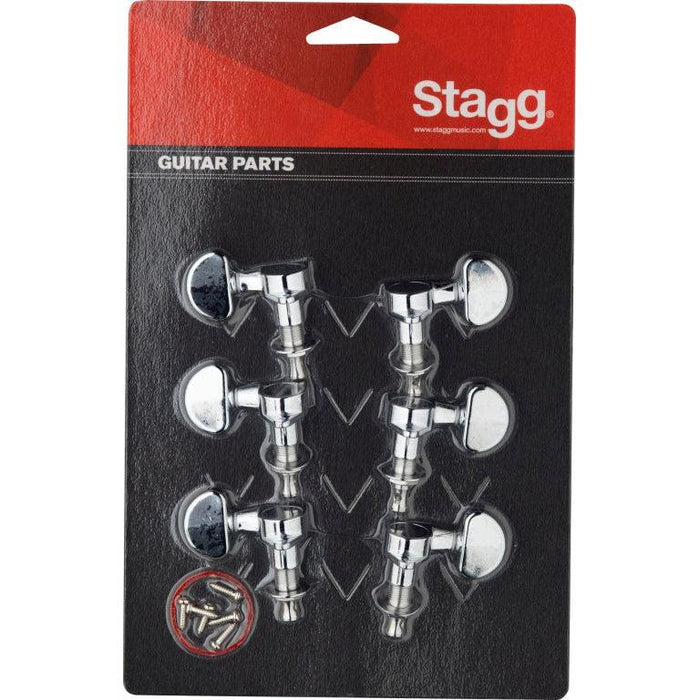 Stagg KG395CR 3L + 3R mekanik för el- och westerngitarr, nickel