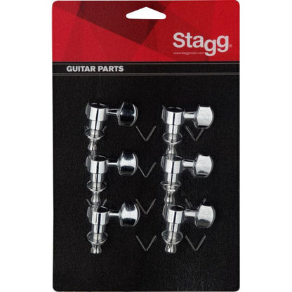 Stagg KG673CR 6 guitar mekanikker til el- eller western guitar, i krom