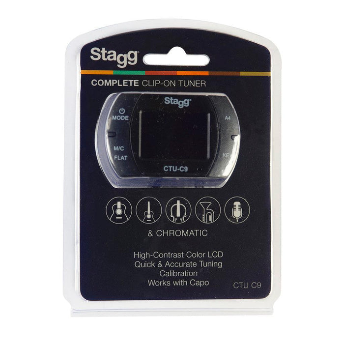 Stagg Multifunktion Clip-On Tuner med mikrofon