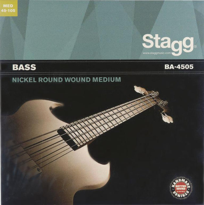 Stagg Nickel Round Wound Set Av Strängar För El-basgitarr 45-105
