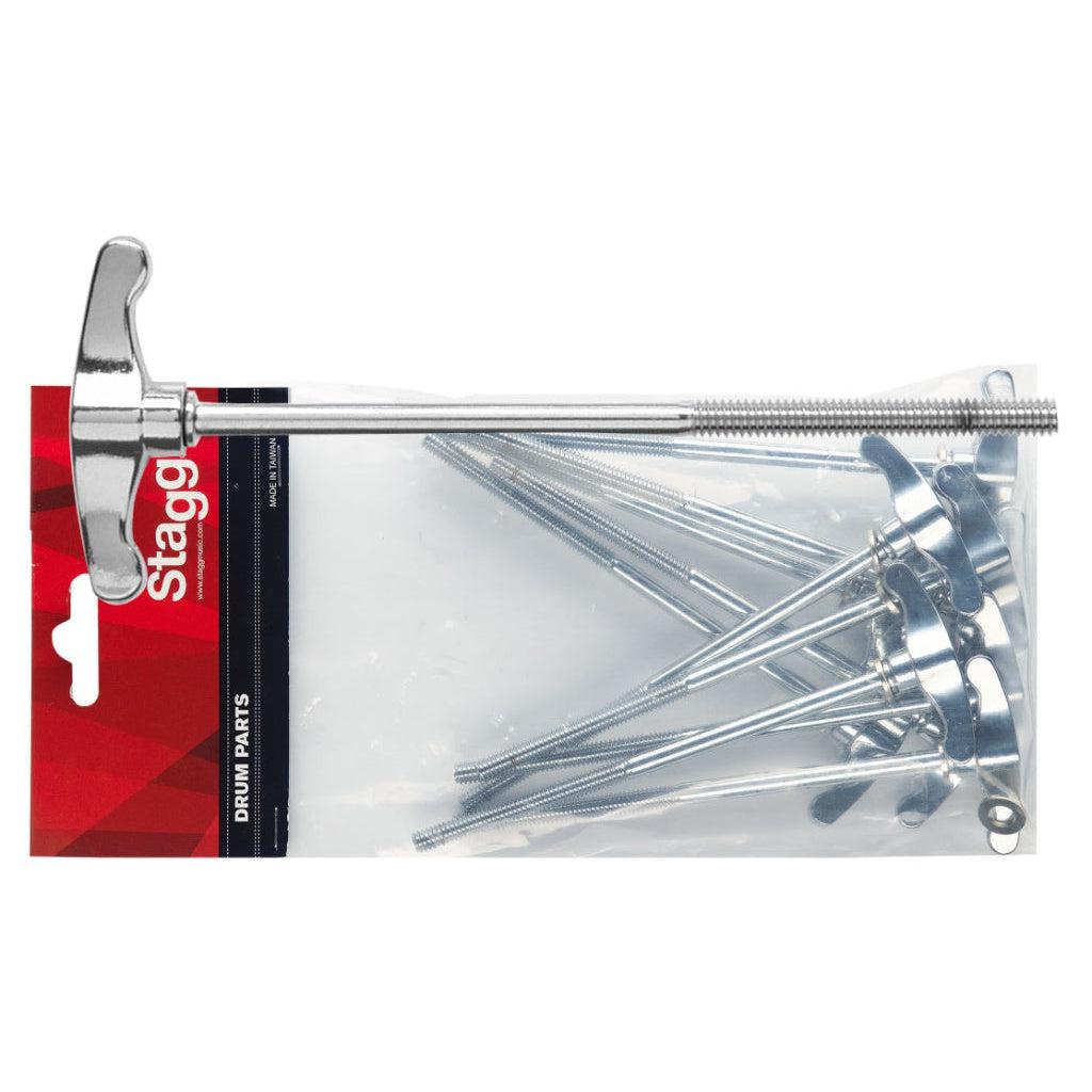 Stagg T-skruv för bastrumma (10 st) - 7 X 115 mm