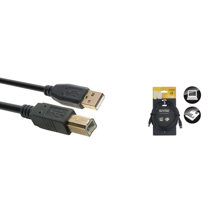 Stagg USB 2.0-kabel, USB A till USB B