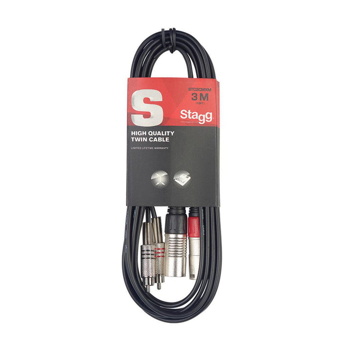 Stagg XLR hane - Phono kabel 3 m.