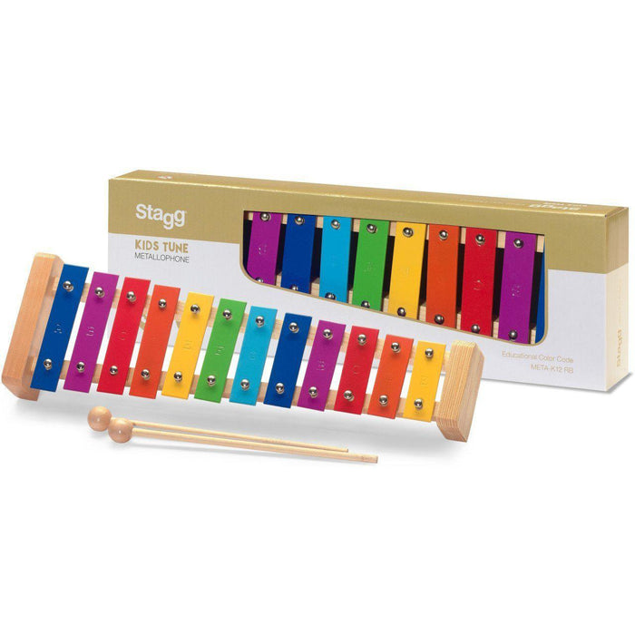 Stagg metallofon med 12 färgkodade nycklar
