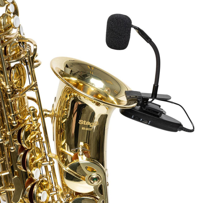 Stagg trådlös saxofonmikrofonset (med sändare och mottagare)